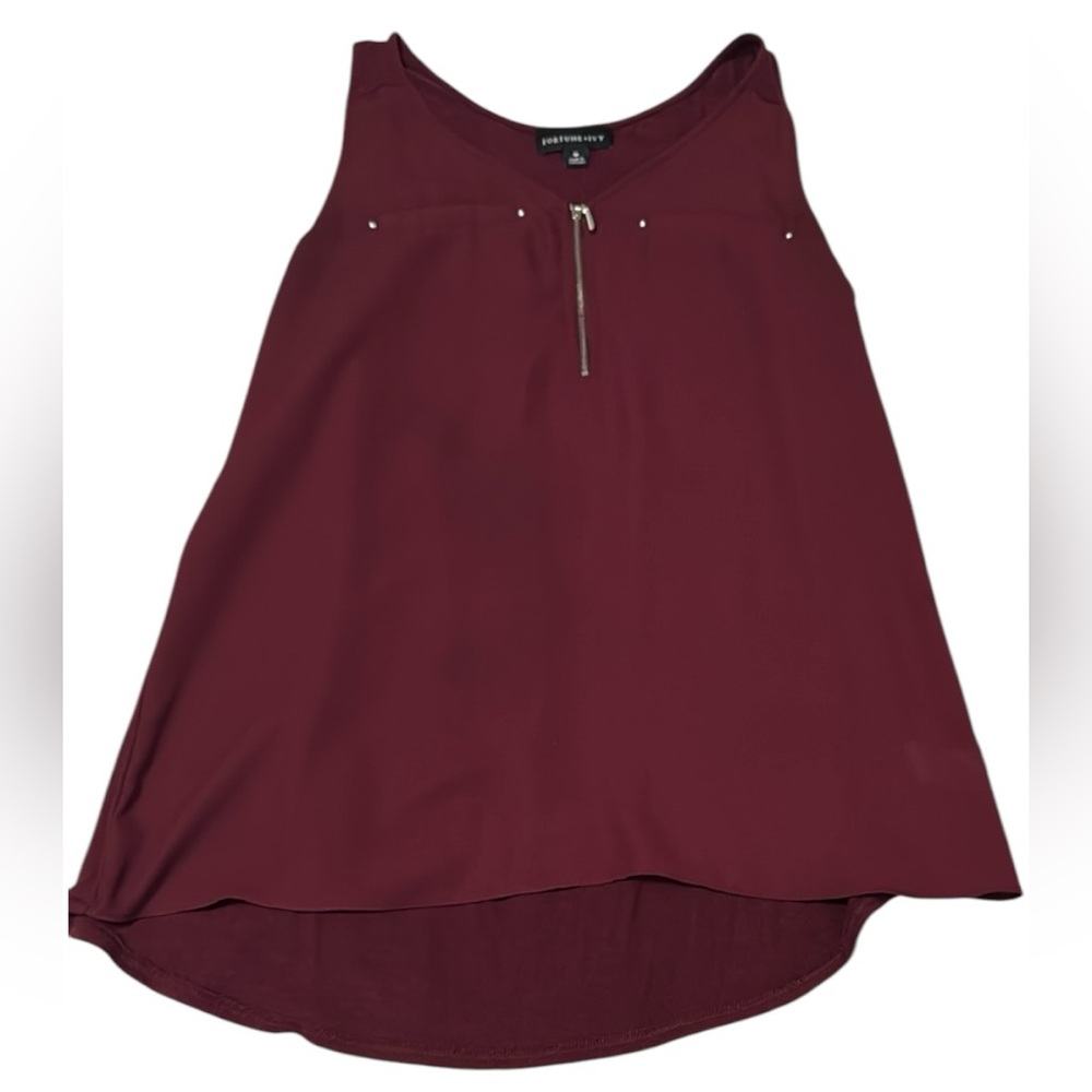 Burgundy Sleeveless Top